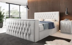 Boxspringbett Vulnero mit TV Lift und Stauraum (2 Schubladen)