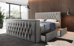 Boxspringbett Vulnero mit TV Lift und Stauraum (2 Schubladen)