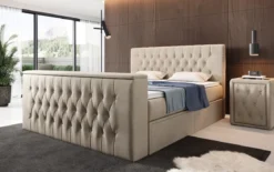Boxspringbett Vulnero mit TV Lift und Stauraum (2 Schubladen)