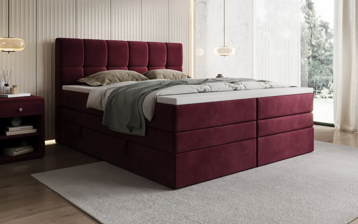 Boxspringbett Windsor mit Stauraum in Samt