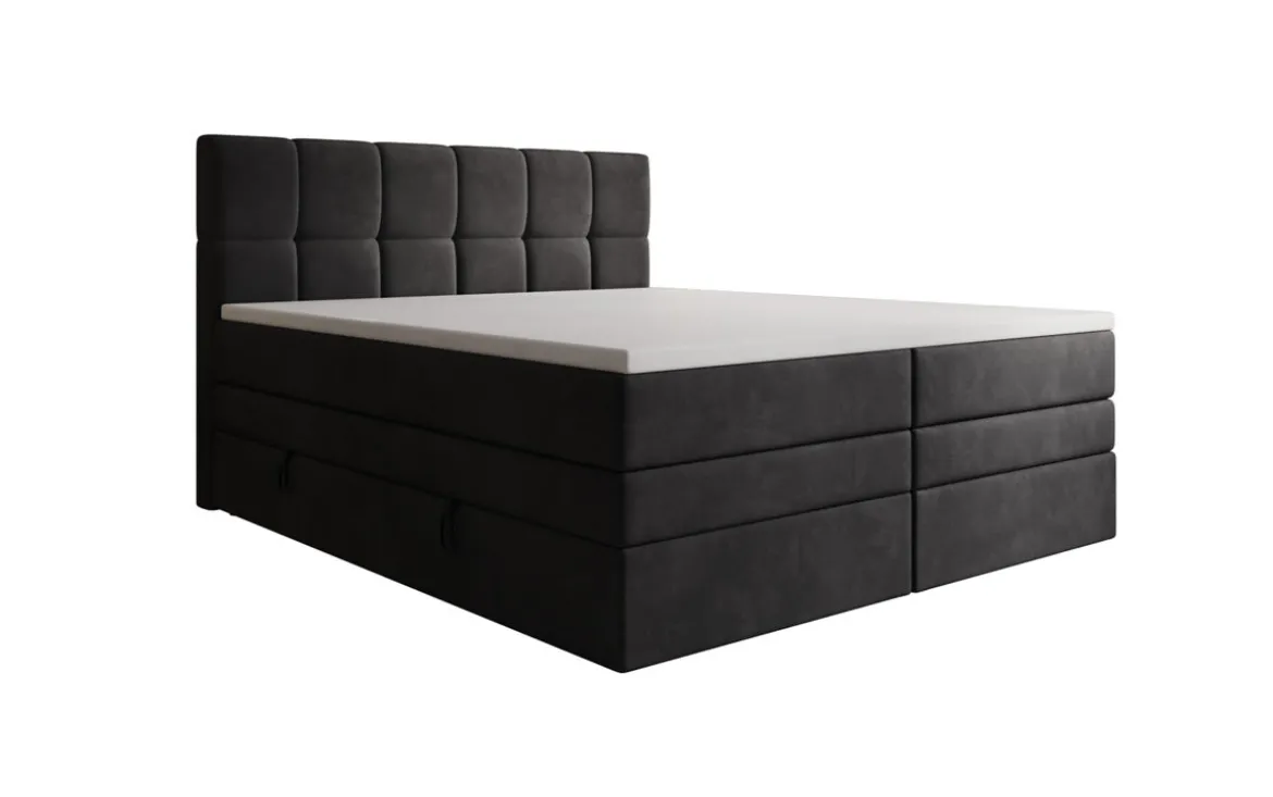 Boxspringbett Windsor mit Stauraum in Samt