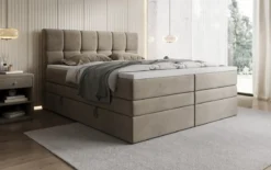 Boxspringbett Windsor mit Stauraum in Samt