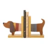 Buchstütze Lissi - aus Holz im Hundedesign für Kinder
