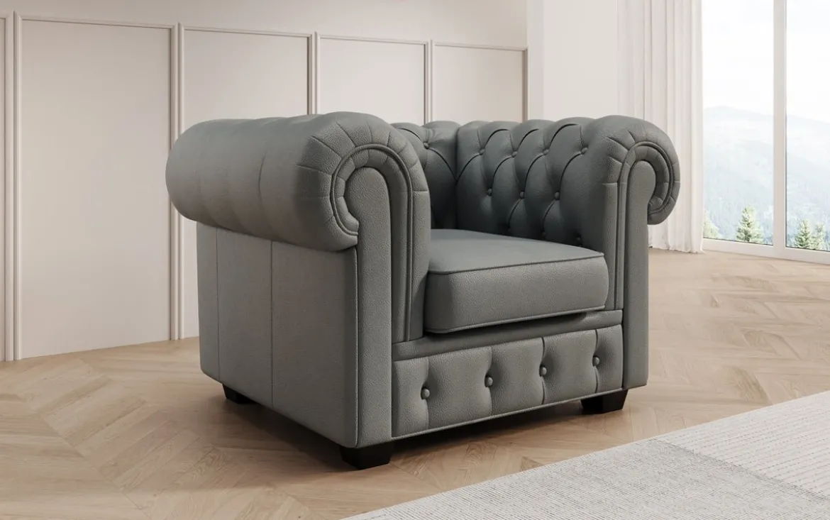 Chesterfield Royal 3+2+1 Sofa Set in Echtleder