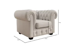 Chesterfield Royal 3+2+1 Sofa Set in Echtleder