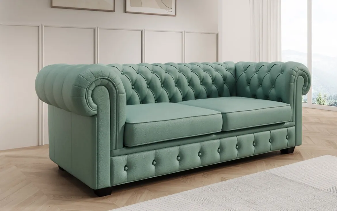 Chesterfield Royal 3+2+1 Sofa Set in Echtleder