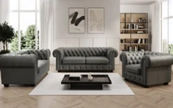 Chesterfield Royal 3+2+1 Sofa Set in Echtleder