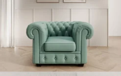 Chesterfield Sessel Royal in Echtleder