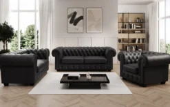 Chesterfield Sessel Royal in Echtleder