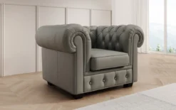 Chesterfield Sessel Royal in Echtleder