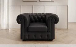 Chesterfield Sessel Royal in Echtleder