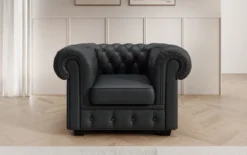 Chesterfield Sessel Royal in Echtleder
