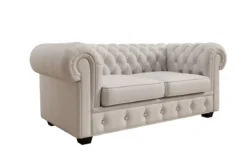 Chesterfield 2 Sitzer Sofa Royal in Echtleder