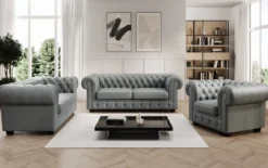 Chesterfield 2 Sitzer Sofa Royal in Echtleder