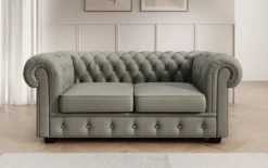 Chesterfield 2 Sitzer Sofa Royal in Echtleder