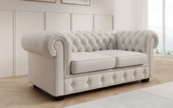 Chesterfield 2 Sitzer Sofa Royal in Echtleder