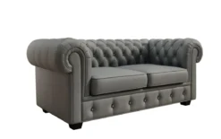 Chesterfield 2 Sitzer Sofa Royal in Echtleder