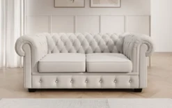 Chesterfield 2 Sitzer Sofa Royal in Echtleder