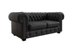 Chesterfield 2 Sitzer Sofa Royal in Echtleder