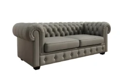 Chesterfield 3 Sitzer Sofa Royal in Echtleder