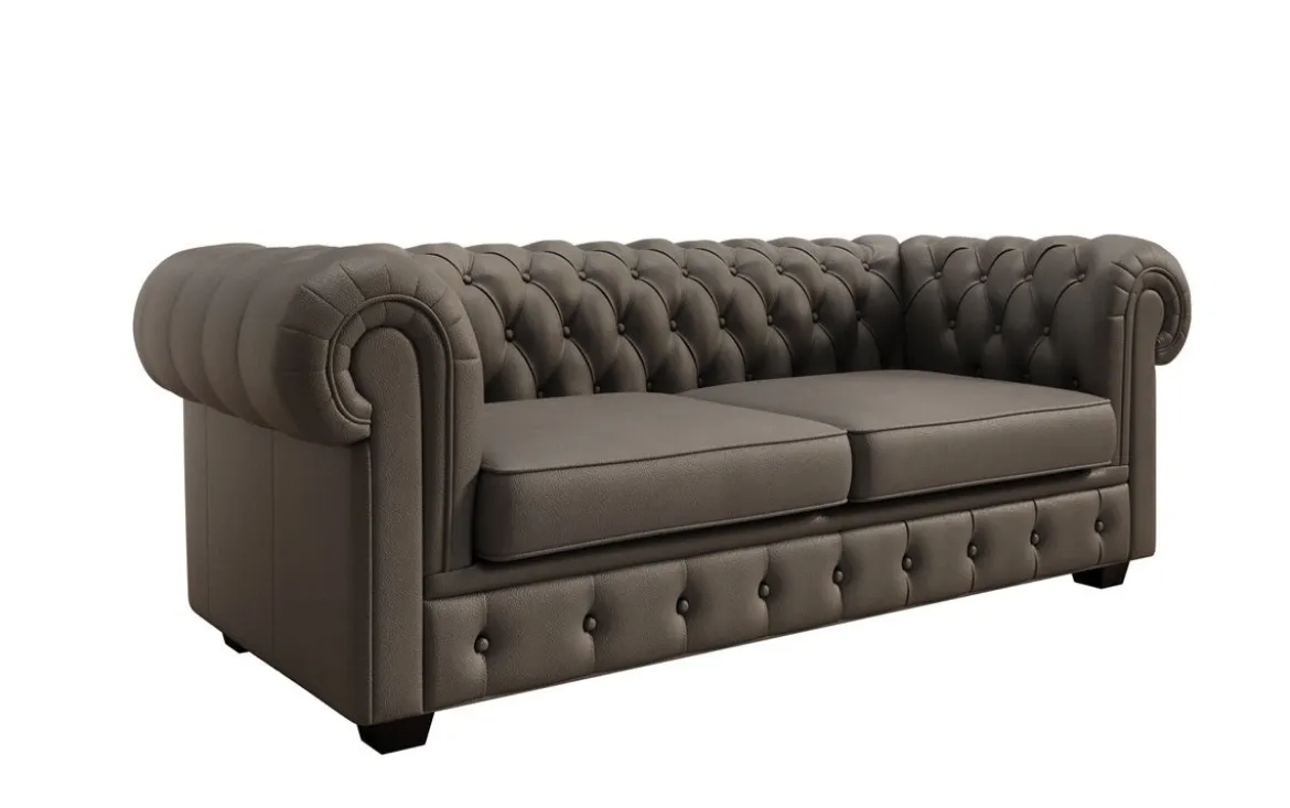 Chesterfield 3 Sitzer Sofa Royal in Echtleder
