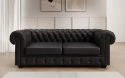 Chesterfield 3 Sitzer Sofa Royal in Echtleder