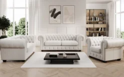 Chesterfield 3 Sitzer Sofa Royal in Echtleder