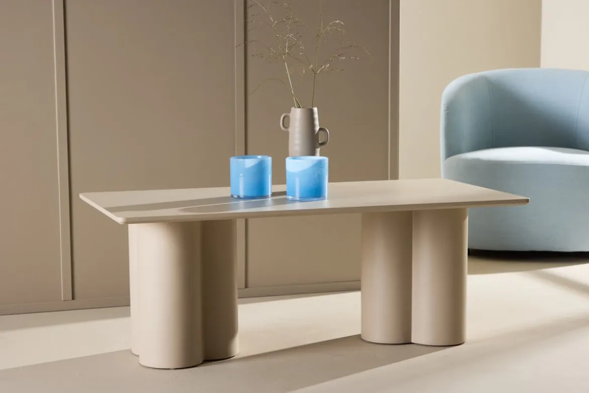 Couchtisch Aerona - schlicht in beige