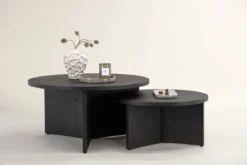 Couchtisch Allan Set - 2 Tische mit Holzoptik
