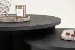 Couchtisch Allan Set - 2 Tische mit Holzoptik