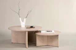 Couchtisch Allan Set - 2 Tische mit Holzoptik