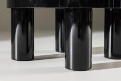 Couchtisch/Beistelltisch Maron - in glänzendem Schwarz