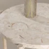 Couchtisch/Beistelltisch Sandelo - mit Tischplatte aus Stein