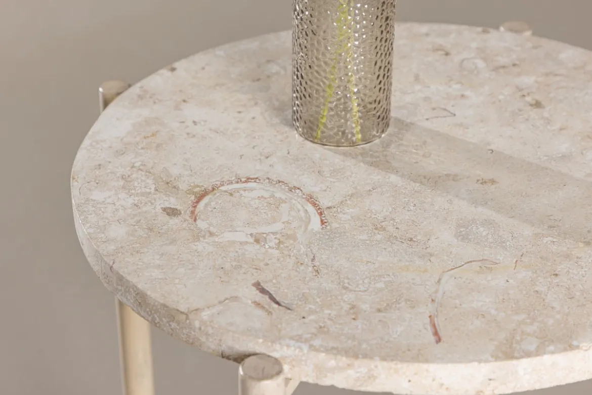 Couchtisch/Beistelltisch Sandelo - mit Tischplatte aus Stein