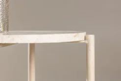 Couchtisch/Beistelltisch Sandelo - mit Tischplatte aus Stein