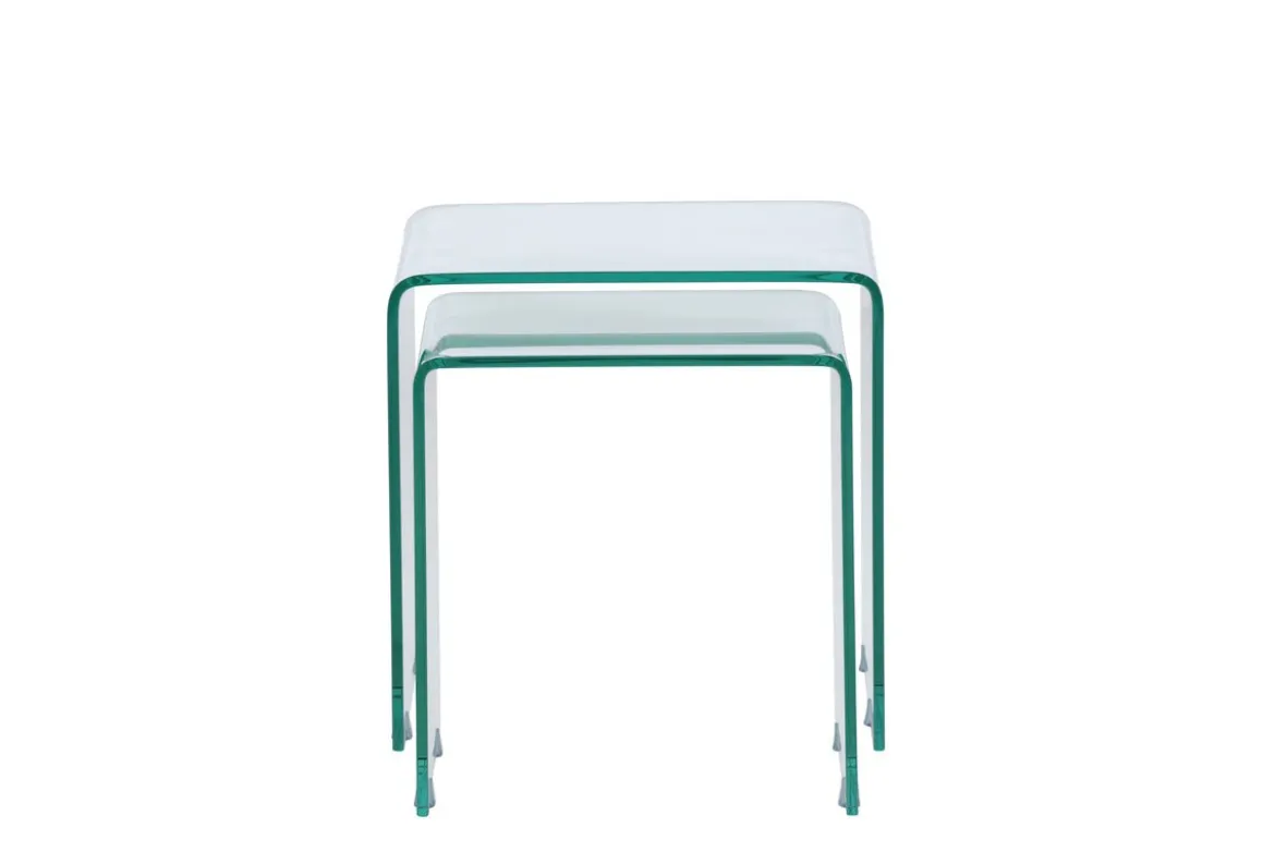 Couchtisch/Beistelltisch-Set Lumea – 2 Tische in Klarglas