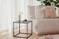 Couchtisch/Beistelltisch Soli X – Minimalistisches Design aus Stahlblech & Metall
