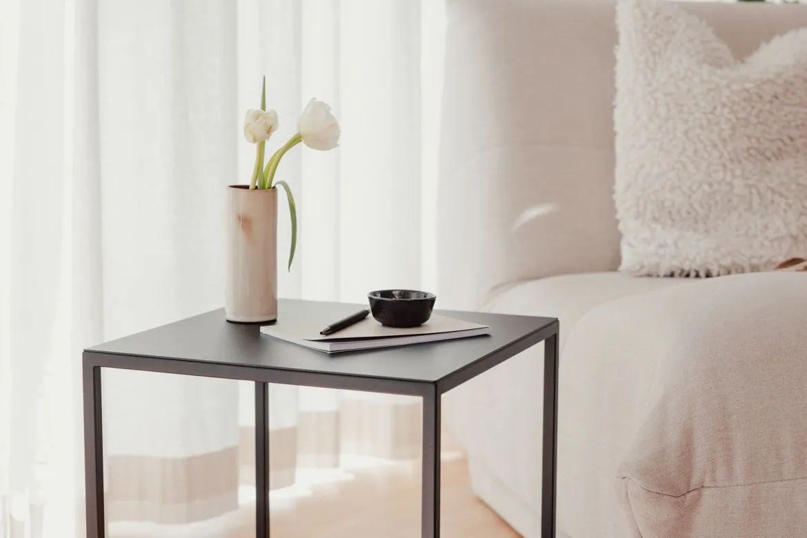 Couchtisch/Beistelltisch Soli X – Minimalistisches Design aus Stahlblech & Metall