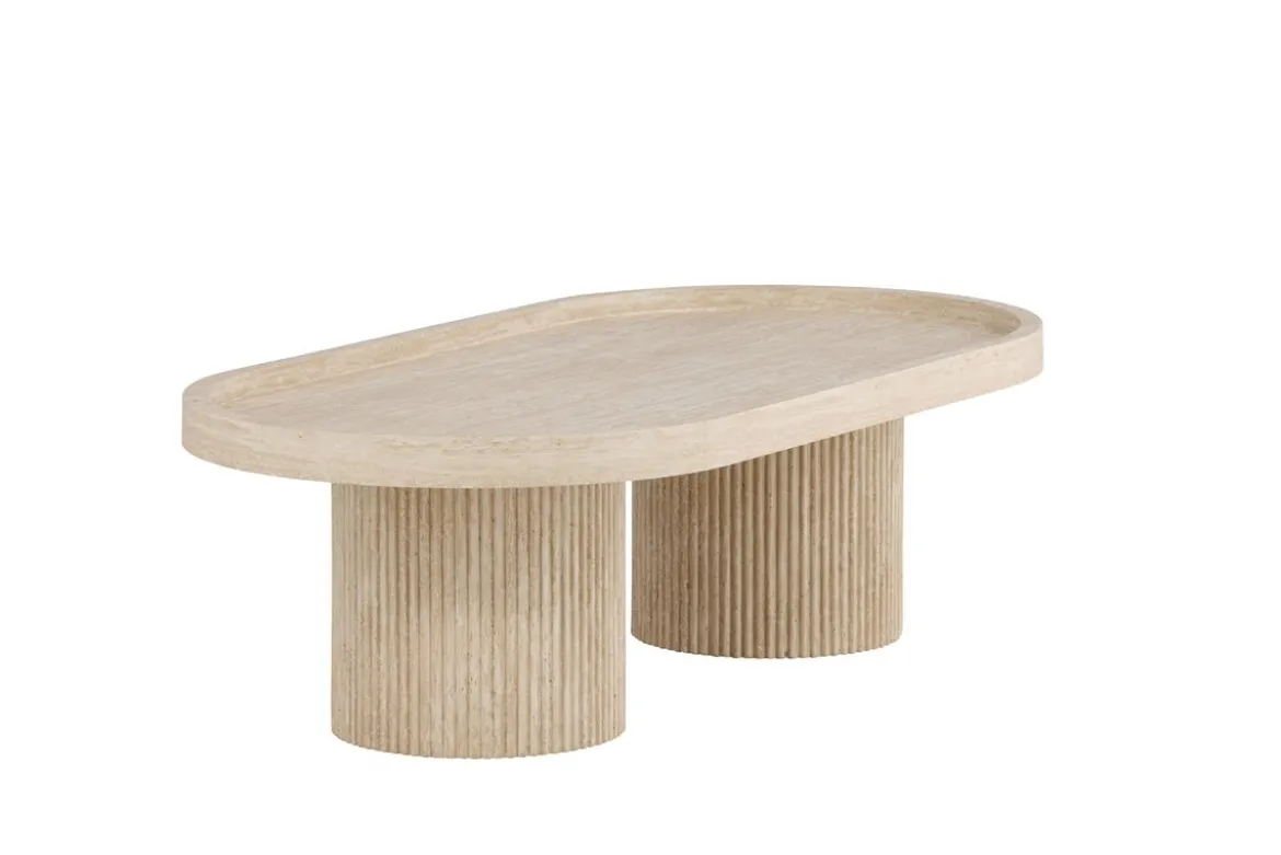Couchtisch Belize - in Beige mit hoher Kante