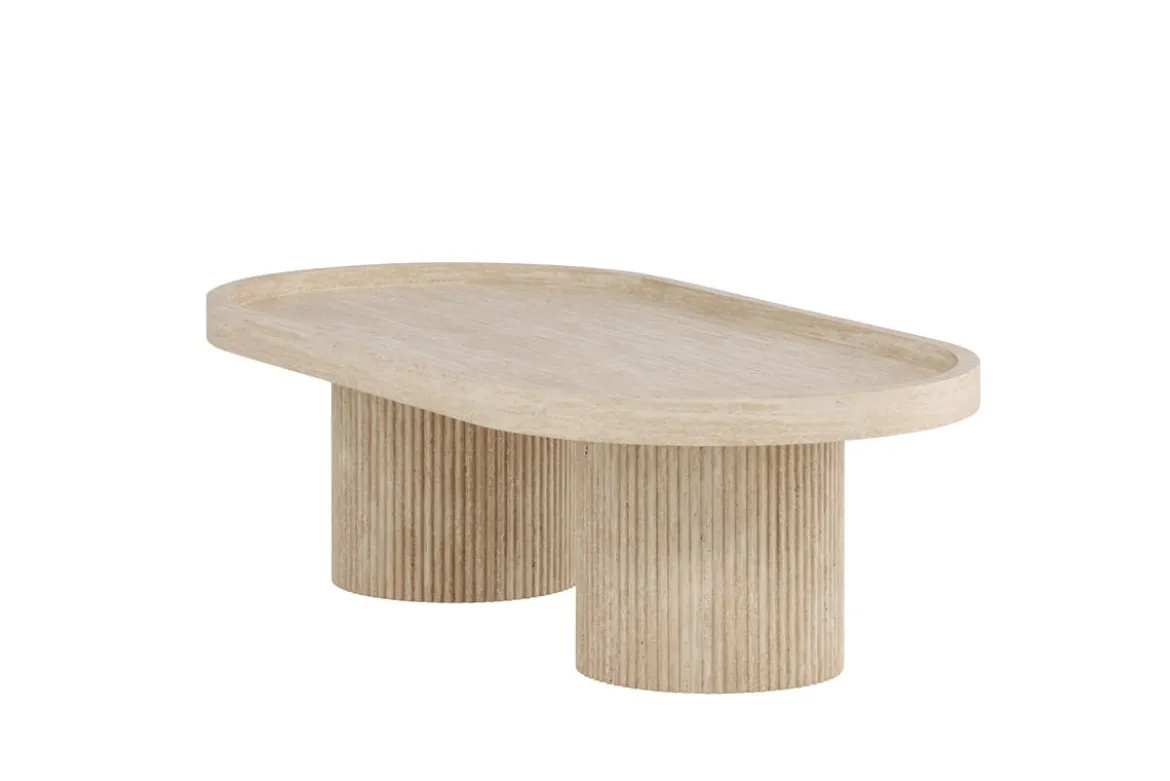 Couchtisch Belize - in Beige mit hoher Kante