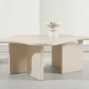 Couchtisch Calmera - in Beige mit einzigartiger Form