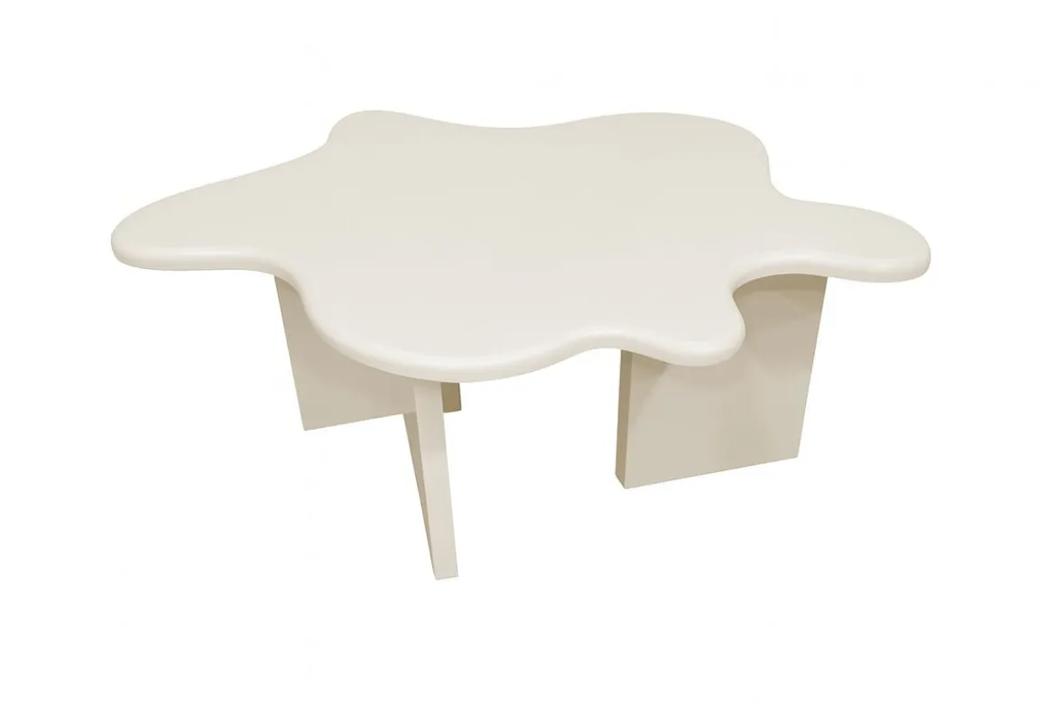 Couchtisch Calmera - in Beige mit einzigartiger Form