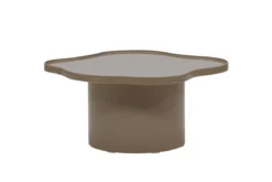 Couchtisch Caron - in Braun mit glänzender Oberfläche