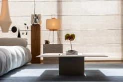 Couchtisch Cut – Minimalistisches Stahl-Design mit kreativer Öffnung