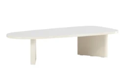 Couchtisch Evania in Beige - mit glänzender Oberfläche