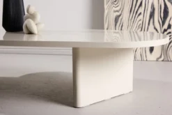 Couchtisch Evania in Beige - mit glänzender Oberfläche