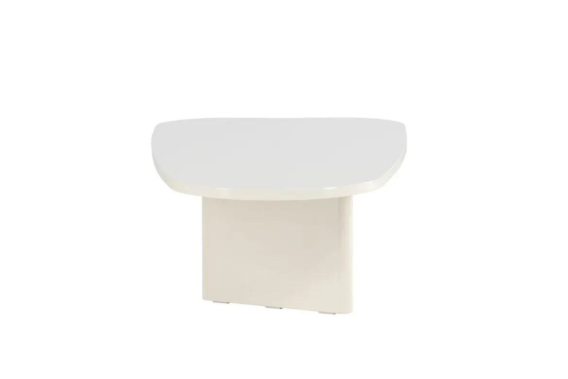 Couchtisch Evania in Beige - mit glänzender Oberfläche