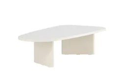 Couchtisch Evania in Beige - mit glänzender Oberfläche