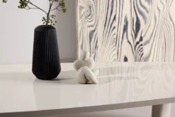 Couchtisch Evania in Beige - mit glänzender Oberfläche