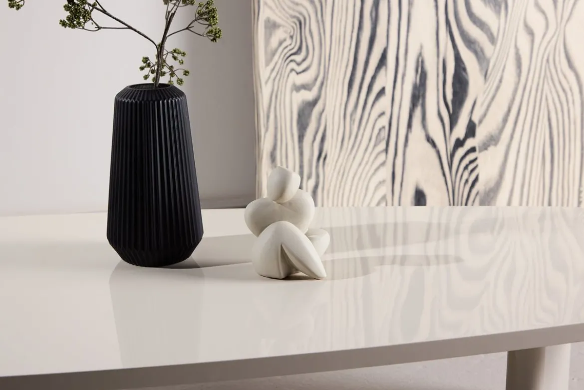 Couchtisch Evania in Beige - mit glänzender Oberfläche